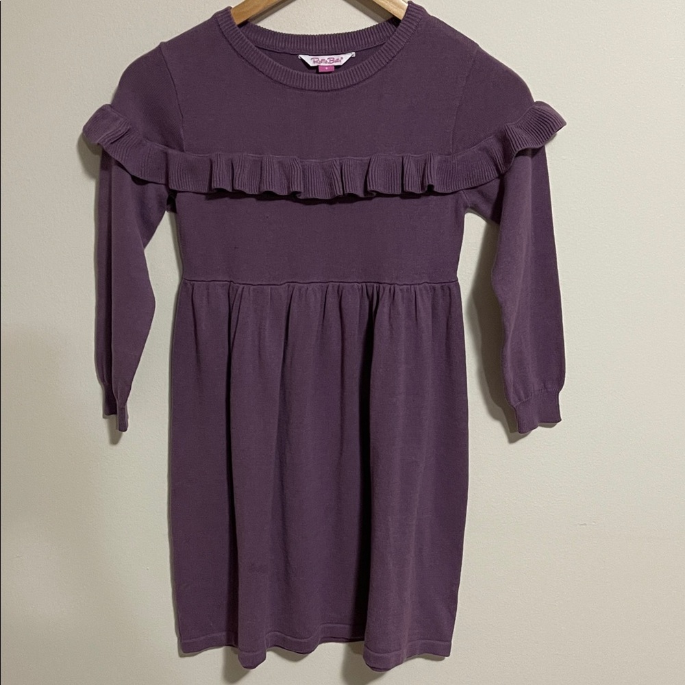 Ruffle Butts Plum Ruffled Kids Dress